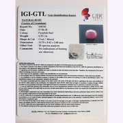 4.35 Carat Natural New Burma Ruby with Govt. Lab Certificate-4551